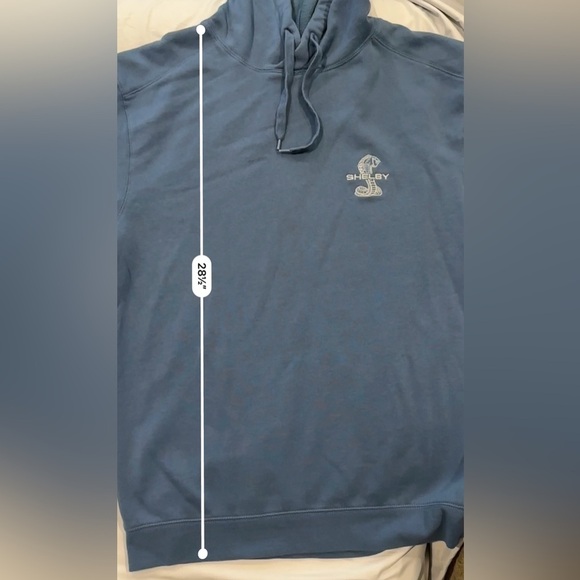 Oura Blue Hoddie Sweater with Shelby Cobra Embroidered Logo - Picture 7 of 11